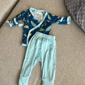 Two piece (wrap top and pants) Little Sleepies size preemie. Excellent condition